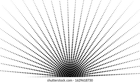 Abstract circular halftone dots background vector design.