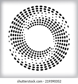 Dotted Dots Speckles Abstract Concentric Circle Stock Vector (Royalty ...