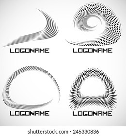 Abstract circular halftone dots form.