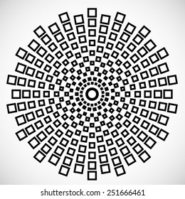 Abstract circular halftone dots form. Logo design. Vector illustration background. 