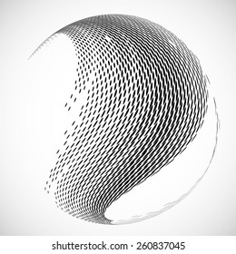 Abstract circular halftone dots form. Logo design. Vector illustration background.