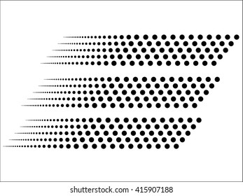Abstract circular halftone dots form. Logo design. Vector illustration background