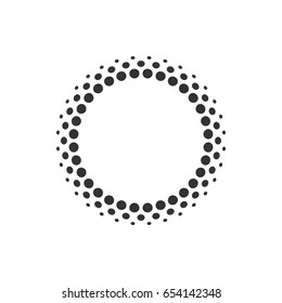 Abstract circular halftone dots form.  Vector illustration.