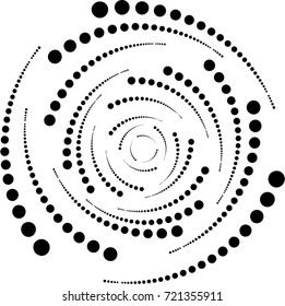 Abstract circular halftone dots form. Logo design. Vector illustration background.