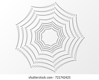 Abstract circular halftone dots form. Logo design. Vector illustration background.