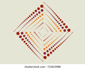 Abstract circular halftone dots form. Logo design. Vector illustration background.
