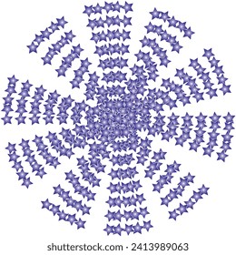 abstract circular halftone star for design element