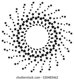 abstract circular halftone stars for design element