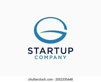 Abstract Circular Initial Letter G Logo. Usable for Business and Technology Logos. Flat Vector Logo Design Template Element.