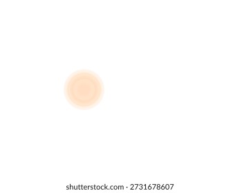 Destello circular Abstractas de la lente con el resplandor dorado suave, aislado en el fondo blanco, diseño minimalista con efectos sutiles del gradiente
