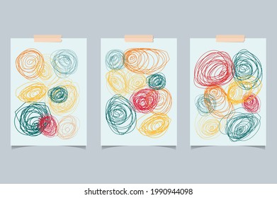 Abstract circular line art background