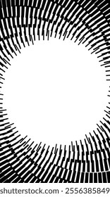 Abstract circular line border background