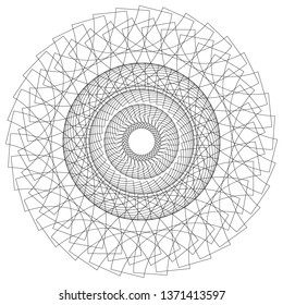 Abstract circular lines element. Geometric mandala shape