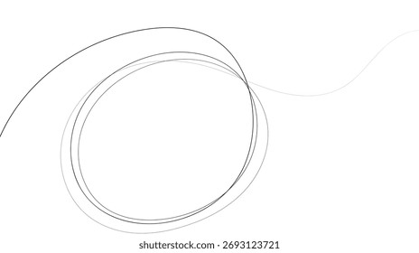 Abstract circular lines flow across a clean white background, creating a modern, minimalist design perfect for creative projects and branding.