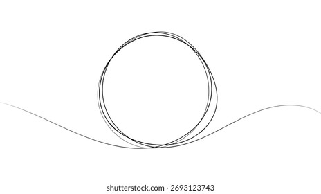 Abstract circular lines flow across a clean white background, creating a modern, minimalist design perfect for creative projects and branding.