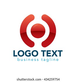 Abstract circular logo design for business
