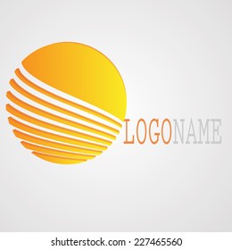 Abstract Circular Logo Design Template.  