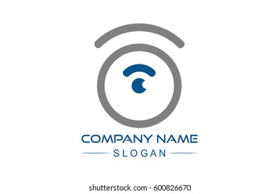 abstract circular logo eye icon