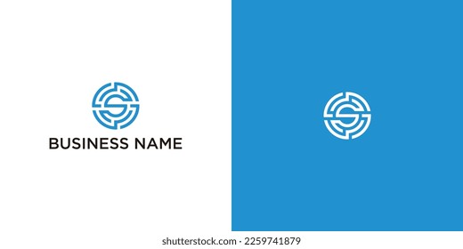 Abstract Circular Logo with Letter S – Minimalist Geometric Business Branding Design.