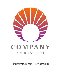 Abstract circular logo template suitable for businesses in the field of beauty, spa, health and others.