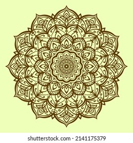 abstract circular mandala art arabesque vector design element