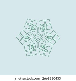 Abstract circular mandala ornament vector artwork
