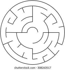 Abstract circular maze