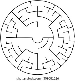 Abstract circular maze