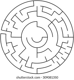 Abstract circular maze