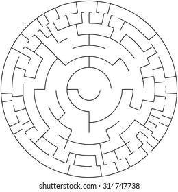 Abstract circular maze