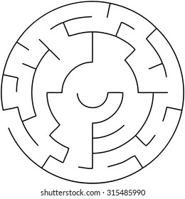 Abstract circular maze