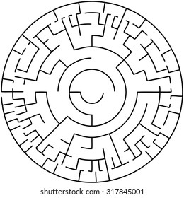 Abstract circular maze