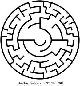 Abstract circular maze