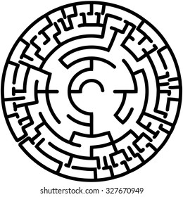 Abstract circular maze