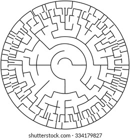 Abstract circular maze