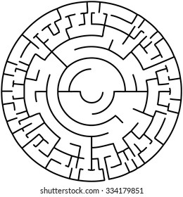 Abstract circular maze