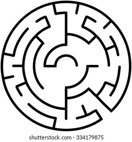 Abstract circular maze