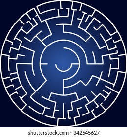Abstract circular maze