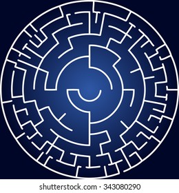 Abstract circular maze