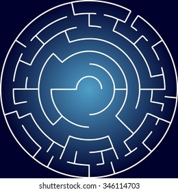 Abstract circular maze