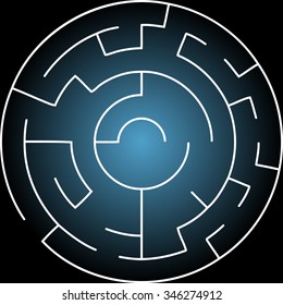 Abstract circular maze