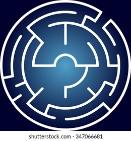 Abstract circular maze