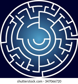 Abstract circular maze