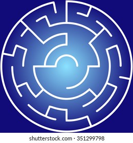 Abstract circular maze