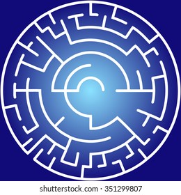 Abstract circular maze