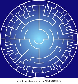 Abstract circular maze