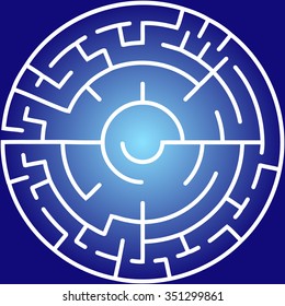 Abstract circular maze