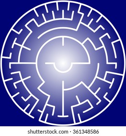 Abstract circular maze