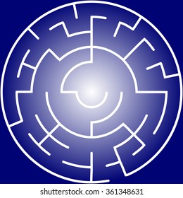 Abstract circular maze