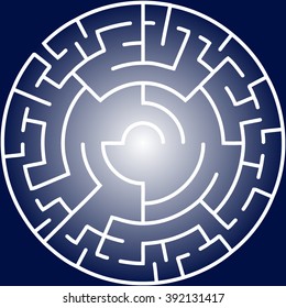 Abstract circular maze